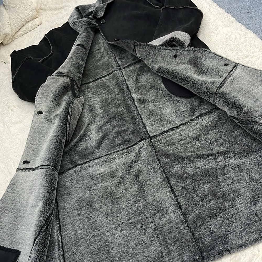 Vintage Full Length Shearling Patchwork Jacket - image 4